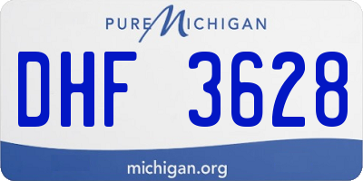 MI license plate DHF3628