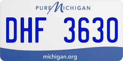 MI license plate DHF3630
