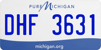 MI license plate DHF3631