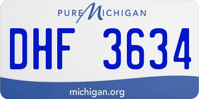 MI license plate DHF3634