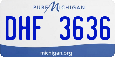 MI license plate DHF3636