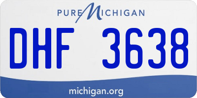 MI license plate DHF3638