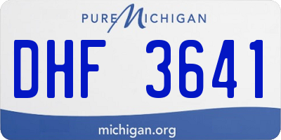 MI license plate DHF3641