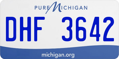 MI license plate DHF3642