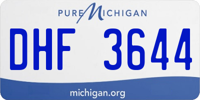 MI license plate DHF3644
