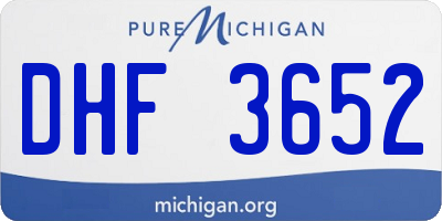 MI license plate DHF3652