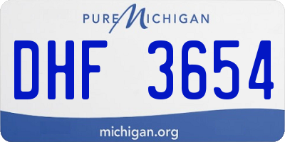 MI license plate DHF3654