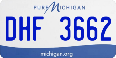 MI license plate DHF3662