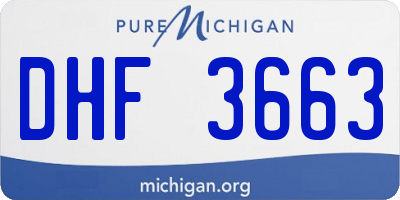 MI license plate DHF3663
