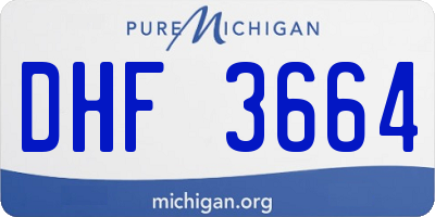 MI license plate DHF3664