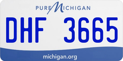 MI license plate DHF3665