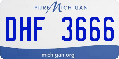 MI license plate DHF3666