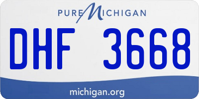 MI license plate DHF3668