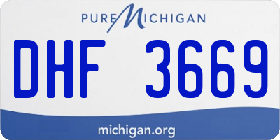 MI license plate DHF3669
