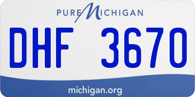 MI license plate DHF3670