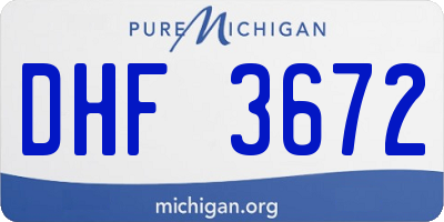 MI license plate DHF3672