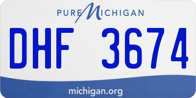 MI license plate DHF3674
