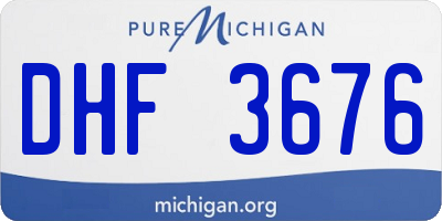 MI license plate DHF3676