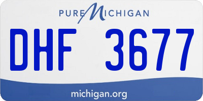 MI license plate DHF3677