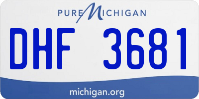 MI license plate DHF3681