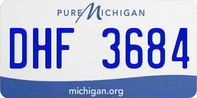 MI license plate DHF3684