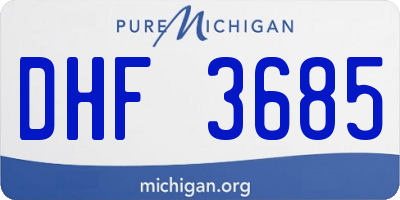 MI license plate DHF3685