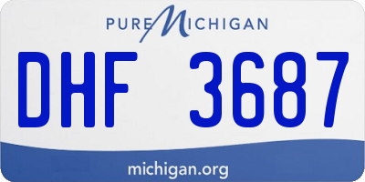 MI license plate DHF3687