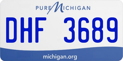 MI license plate DHF3689