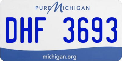MI license plate DHF3693