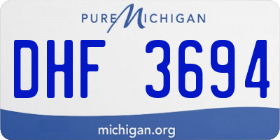 MI license plate DHF3694