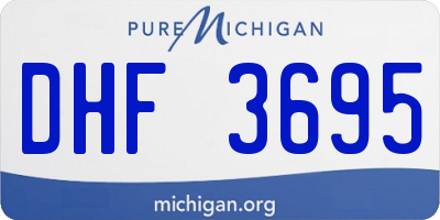 MI license plate DHF3695