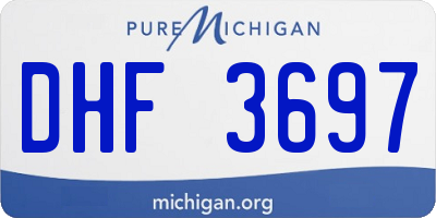 MI license plate DHF3697
