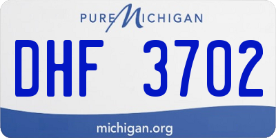 MI license plate DHF3702