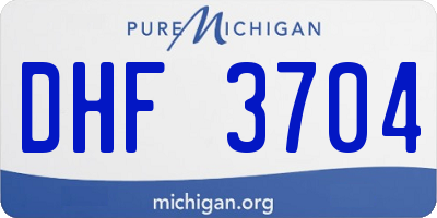 MI license plate DHF3704