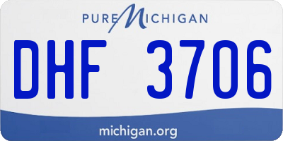MI license plate DHF3706