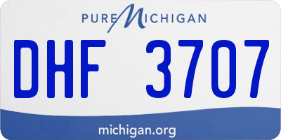 MI license plate DHF3707