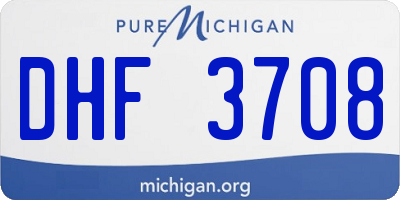 MI license plate DHF3708