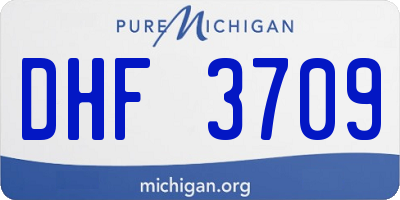 MI license plate DHF3709