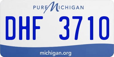 MI license plate DHF3710