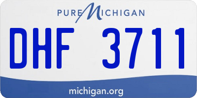 MI license plate DHF3711
