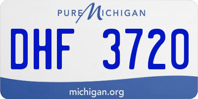MI license plate DHF3720