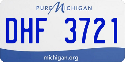 MI license plate DHF3721