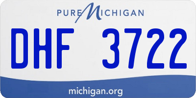 MI license plate DHF3722