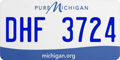 MI license plate DHF3724