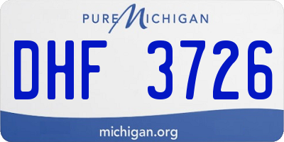 MI license plate DHF3726