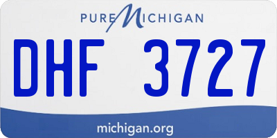 MI license plate DHF3727