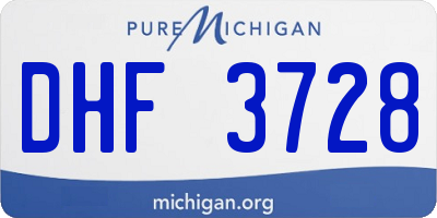 MI license plate DHF3728