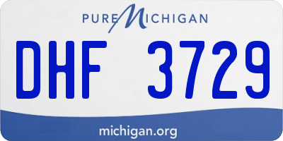 MI license plate DHF3729