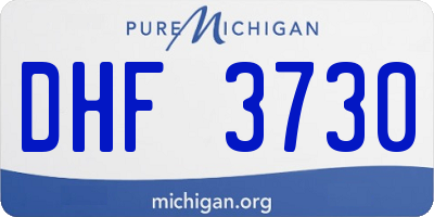 MI license plate DHF3730