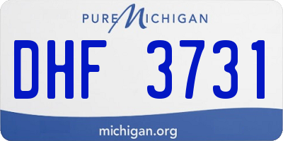 MI license plate DHF3731